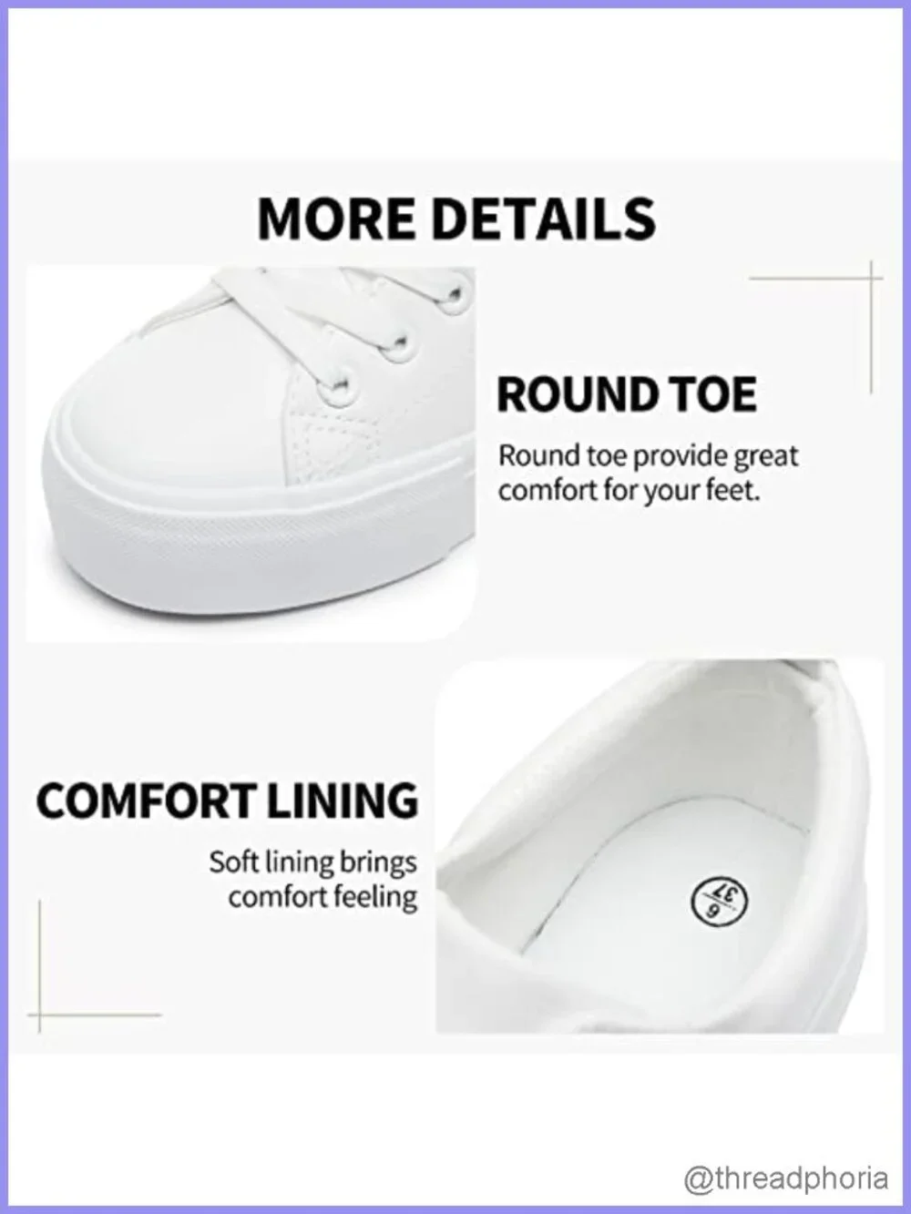 Womens Platform Sneakers PU Leather Water Resistant Slip Resistant Casual